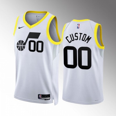 Nike Utah Jazz Custom Men's White NBA 2022 23 Association Edition Jersey